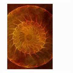 Orange Warm Hues Fractal Chaos Small Garden Flag (two Sides) by Pakrebo