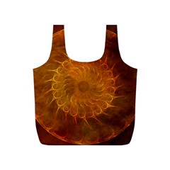 Orange Warm Hues Fractal Chaos Full Print Recycle Bag (s) by Pakrebo