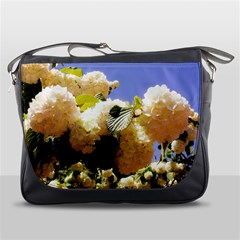 Yellow Snowball Branch Messenger Bag by okhismakingart