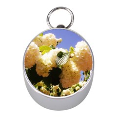 Yellow Snowball Branch Mini Silver Compasses by okhismakingart