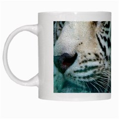 White Tiger White Mugs by snowwhitegirl