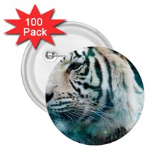 White Tiger 2 25  Buttons (100 Pack)  by snowwhitegirl