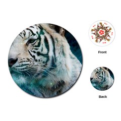 White Tiger Playing Cards Single Design (round) by snowwhitegirl