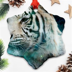 White Tiger Snowflake Ornament (two Sides)