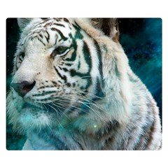 White Tiger Double Sided Flano Blanket (small)  by snowwhitegirl