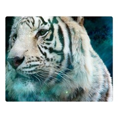 White Tiger Double Sided Flano Blanket (large)  by snowwhitegirl