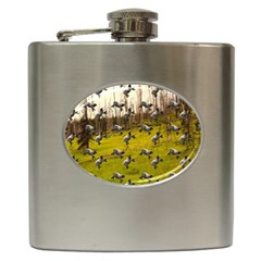 Flying Sheep Hip Flask (6 Oz) by snowwhitegirl