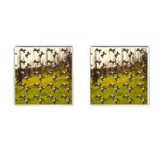 Flying Sheep Cufflinks (square) by snowwhitegirl