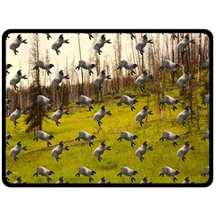 Flying Sheep Double Sided Fleece Blanket (large)  by snowwhitegirl