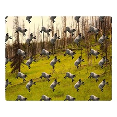 Flying Sheep Double Sided Flano Blanket (large)  by snowwhitegirl