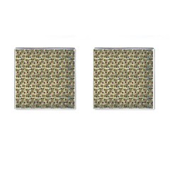 Distressed Cracked Doll Head Pattern Cufflinks (square) by snowwhitegirl