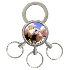 Pink Snowball Branch  3-ring Key Chain by okhismakingart