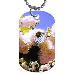 Pink Snowball Branch  Dog Tag (two Sides) by okhismakingart