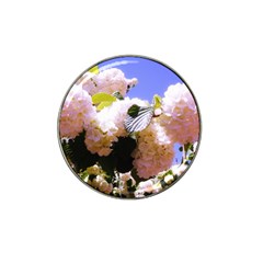 Pink Snowball Branch  Hat Clip Ball Marker (4 Pack) by okhismakingart