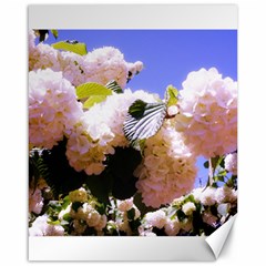 Pink Snowball Branch  Canvas 16  X 20  by okhismakingart