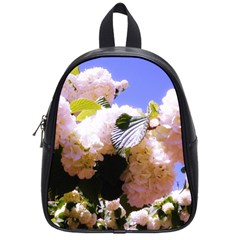 Pink Snowball Branch  School Bag (small) by okhismakingart