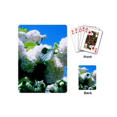 Blue Snowball Branch Playing Cards Single Design (mini) by okhismakingart