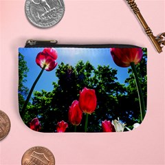 Skyward Tulips Mini Coin Purse by okhismakingart