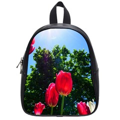 Skyward Tulips School Bag (small) by okhismakingart