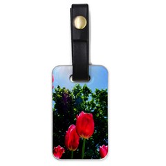 Skyward Tulips Luggage Tag (one Side) by okhismakingart