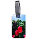 Skyward Tulips Luggage Tag (two sides) Front