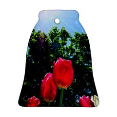 Skyward Tulips Ornament (bell) by okhismakingart