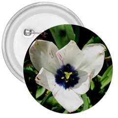 Blue Centered Tulip 3  Buttons by okhismakingart