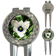 Blue Centered Tulip 3-in-1 Golf Divots by okhismakingart