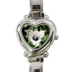 Blue Centered Tulip Heart Italian Charm Watch by okhismakingart