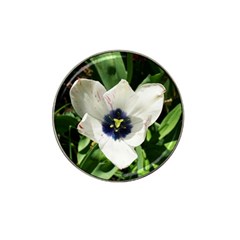 Blue Centered Tulip Hat Clip Ball Marker by okhismakingart