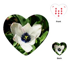 Blue Centered Tulip Playing Cards Single Design (Heart)