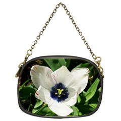 Blue Centered Tulip Chain Purse (One Side)