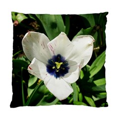 Blue Centered Tulip Standard Cushion Case (One Side)