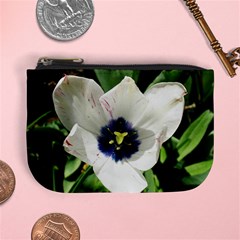 Blue Centered Tulip Mini Coin Purse by okhismakingart