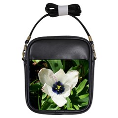 Blue Centered Tulip Girls Sling Bag