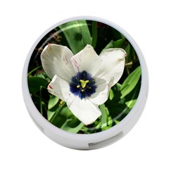 Blue Centered Tulip 4-port Usb Hub (one Side) by okhismakingart