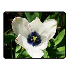 Blue Centered Tulip Fleece Blanket (Small)