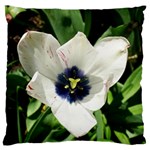 Blue Centered Tulip Large Cushion Case (Two Sides) Front