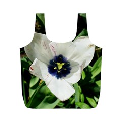 Blue Centered Tulip Full Print Recycle Bag (m) by okhismakingart