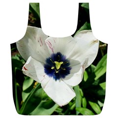 Blue Centered Tulip Full Print Recycle Bag (xl) by okhismakingart