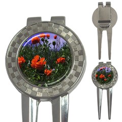 Poppy Field 3-in-1 Golf Divots by okhismakingart