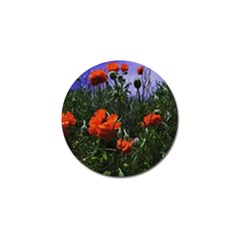 Poppy Field Golf Ball Marker by okhismakingart