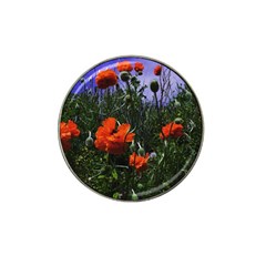 Poppy Field Hat Clip Ball Marker (4 Pack) by okhismakingart