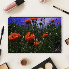 Poppy Field Cosmetic Bag (large) by okhismakingart