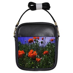 Poppy Field Girls Sling Bag by okhismakingart