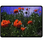 Poppy Field Double Sided Fleece Blanket (Large)  80 x60  Blanket Back