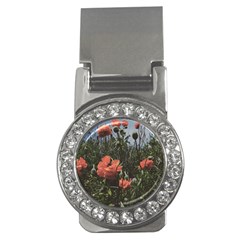 Faded Poppy Field  Money Clips (cz)  by okhismakingart