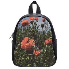 Faded Poppy Field  School Bag (small) by okhismakingart