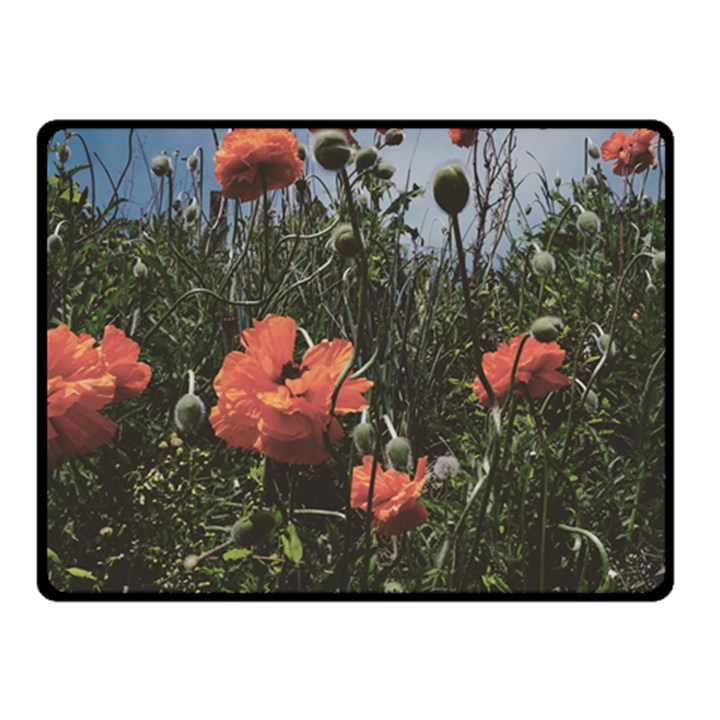 Faded Poppy Field  Fleece Blanket (Small)