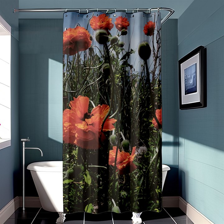 Faded Poppy Field  Shower Curtain 36  x 72  (Stall) 